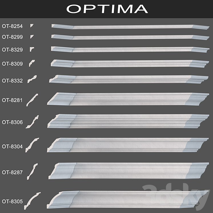 Cornices optima 3DS Max - thumbnail 1