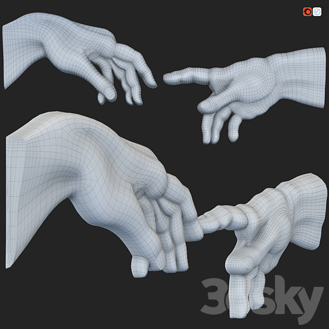 Creation of Adam by Michelangelo 1 3DSMax File - thumbnail 2