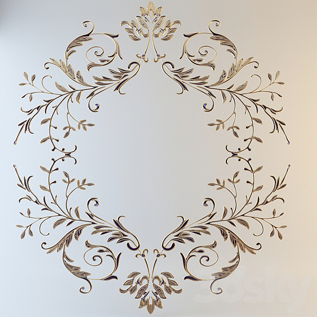 Decor elements with sapphires 3DSMax File - thumbnail 1