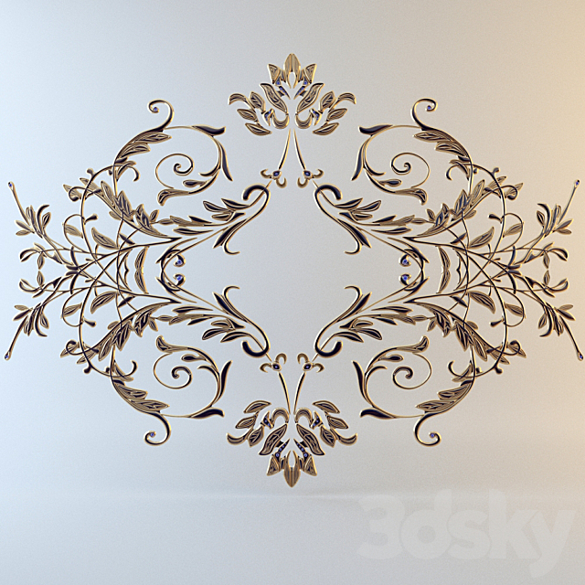 Decor elements with sapphires 3DSMax File - thumbnail 2