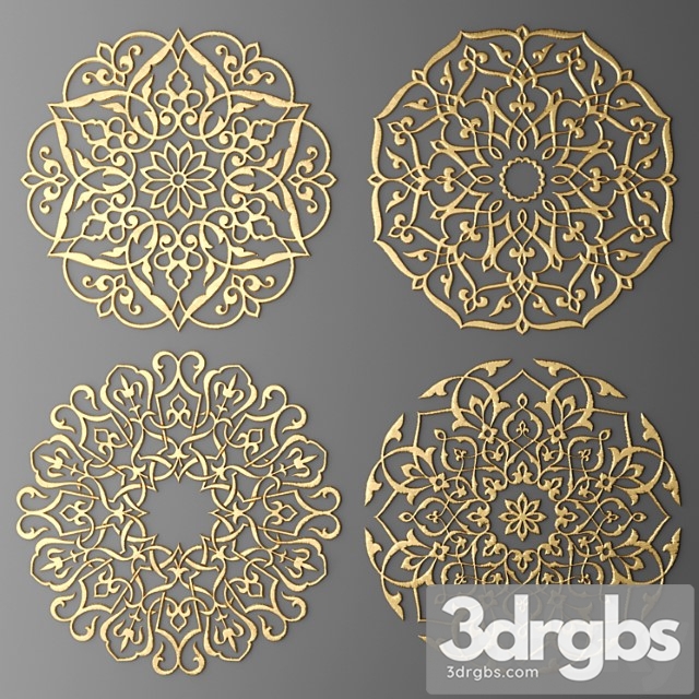 Decor For The Ceiling Rosette Carving Arabic Oriental 3dsmax Download - thumbnail 1