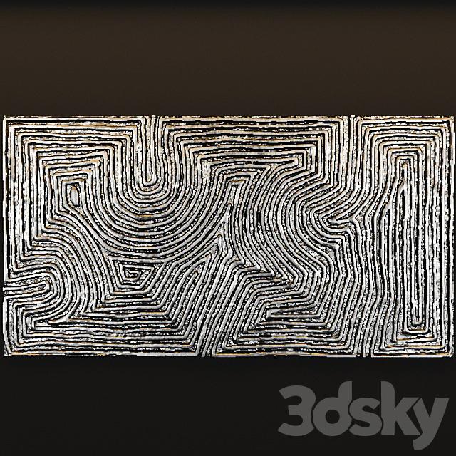 Decor for wall. Panel. 3ds Max - thumbnail 1