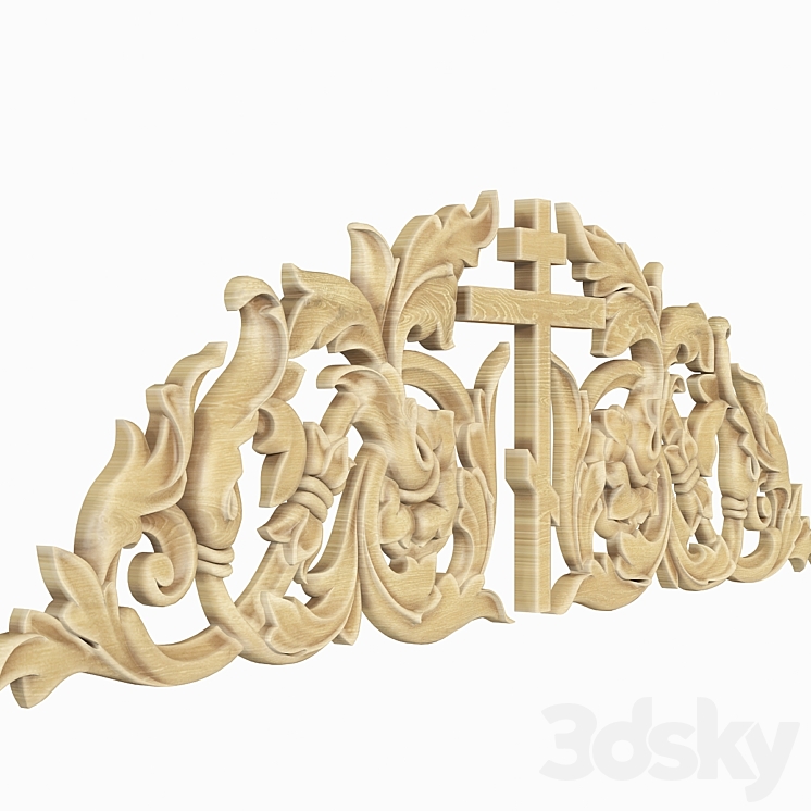 Decorative carved trim 3DS Max - thumbnail 2