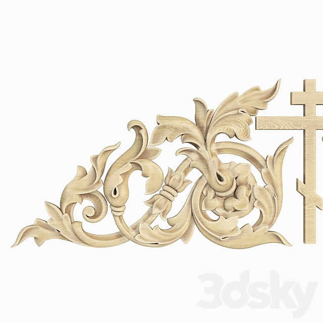 Decorative carved trim 3DSMax File - thumbnail 3