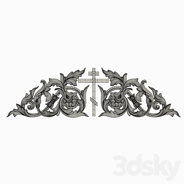 Decorative carved trim 3DSMax File - thumbnail 4