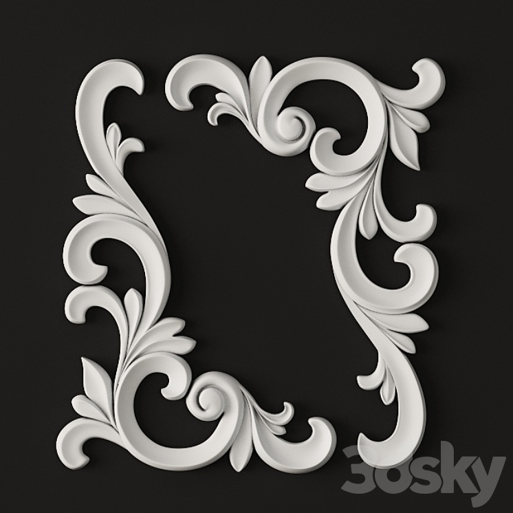 Decorative corner elements. 3DS Max - thumbnail 2