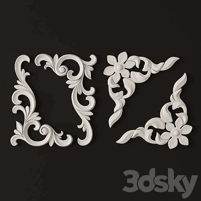 Decorative corner elements. 3DSMax File - thumbnail 1