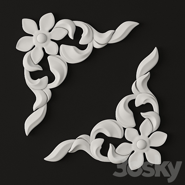 Decorative corner elements. 3DSMax File - thumbnail 3