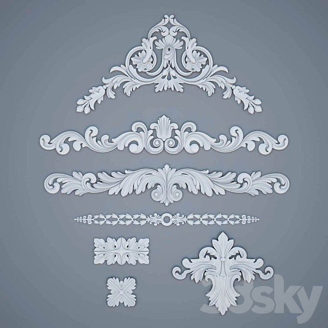 Decorative elements 3DS Max Model - thumbnail 1