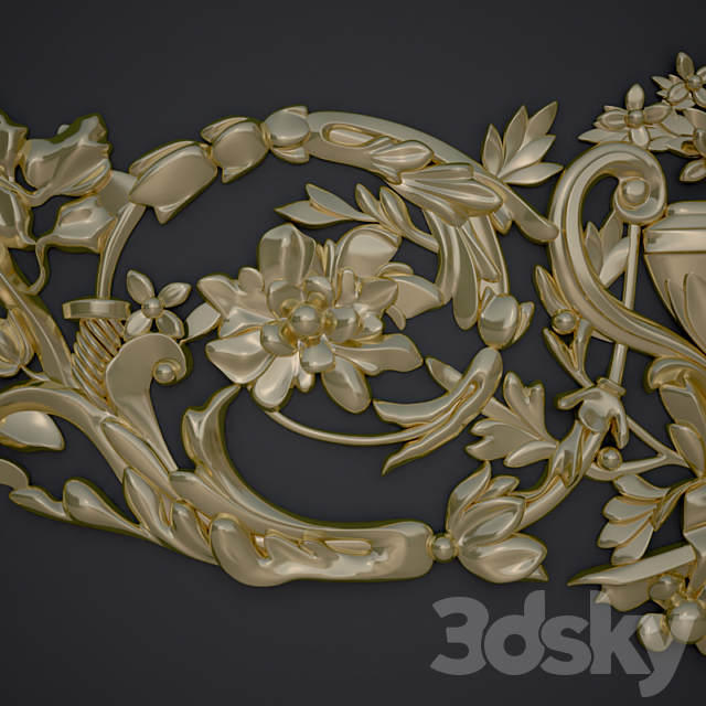 Decorative elements ornamental compositions 3ds Max - thumbnail 2