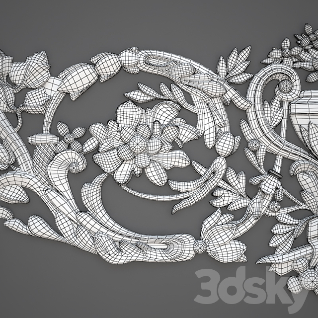 Decorative elements ornamental compositions 3ds Max - thumbnail 3