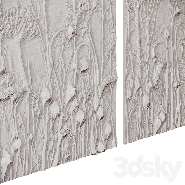 Decorative gypsum panel 9 3ds Max - thumbnail 3