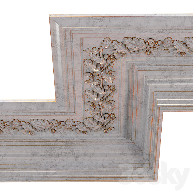 Decorative molding 03 3DS Max Model - thumbnail 2