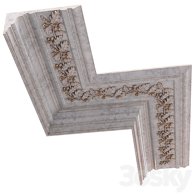 Decorative molding 03 3DS Max Model - thumbnail 3