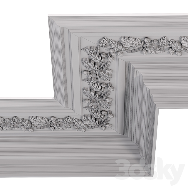 Decorative molding 03 3DS Max Model - thumbnail 6