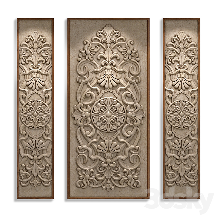 Decorative panel MEMORY 3DS Max Model - thumbnail 1