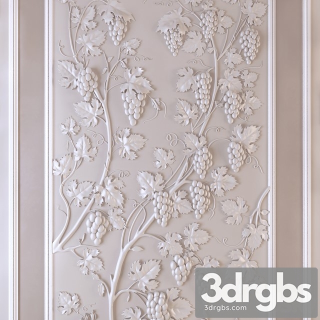 Decorative Panels Grapes 3dsmax Download - thumbnail 1