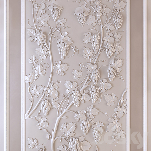 Decorative Panels Grapes. Panel The Grapes 3DSMax File - thumbnail 1