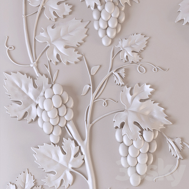 Decorative Panels Grapes. Panel The Grapes 3DSMax File - thumbnail 3