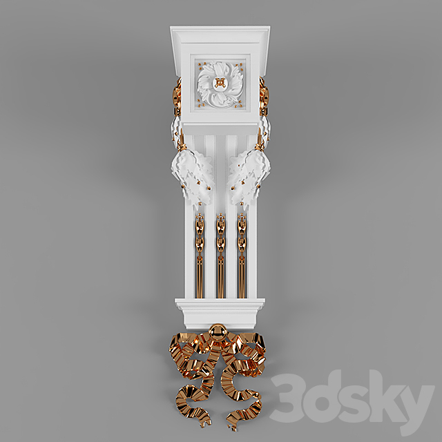 decorative plaster 3DS Max Model - thumbnail 2