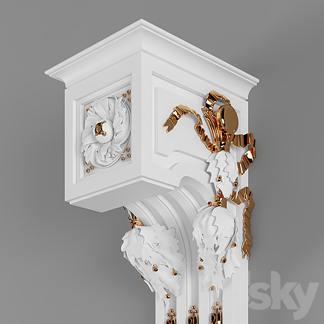 decorative plaster 3DS Max Model - thumbnail 3