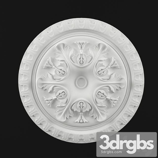 Decorative plaster Ceiling outlet 3dsmax Download - thumbnail 1