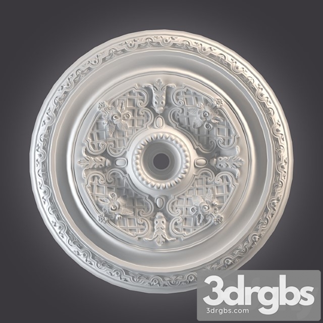 Decorative plaster Ceiling outlet_2 3dsmax Download - thumbnail 1