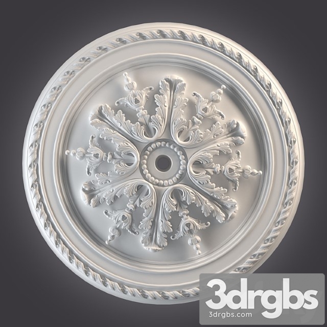 Decorative plaster Ceiling outlet_3 3dsmax Download - thumbnail 1