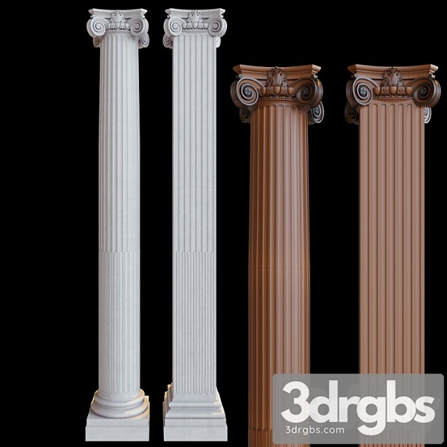 Decorative plaster Column_1 3dsmax Download - thumbnail 1