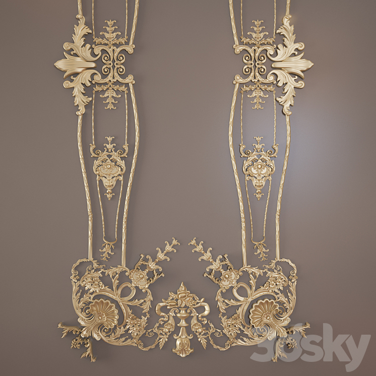 Decorative Plaster Element AM 3DS Max - thumbnail 1