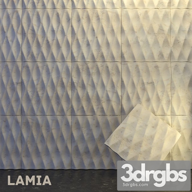 Decorative plaster Lamia panel 3dsmax Download - thumbnail 1