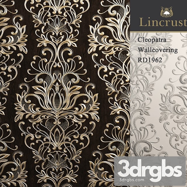 Decorative plaster Lincrusta cleopatra wallcovering 3dsmax Download - thumbnail 1