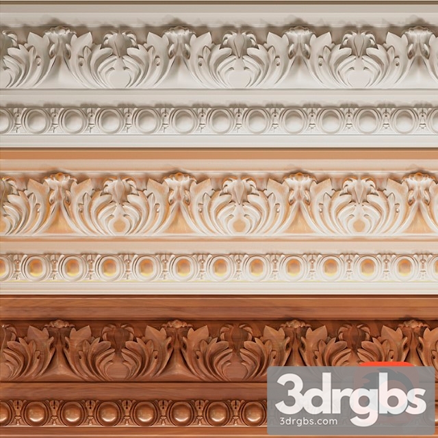 Decorative plaster Molding for cnc 3dsmax Download - thumbnail 1