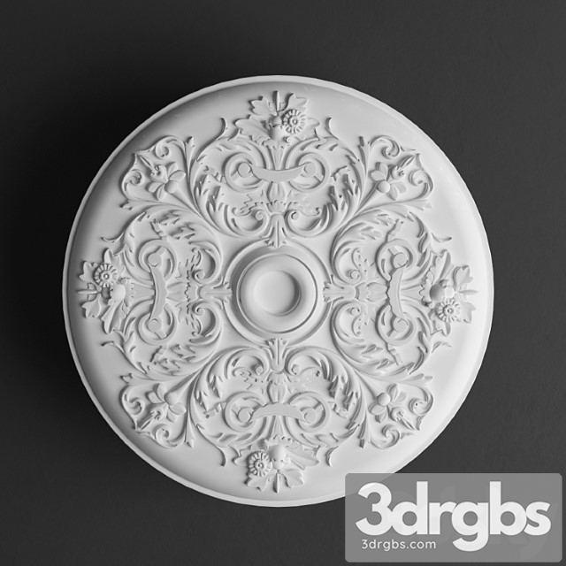 Decorative plaster Rozetka R1 3dsmax Download - thumbnail 1