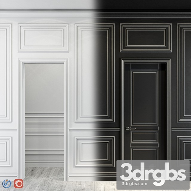 Decorative plaster Stucco molding for walls 2 3dsmax Download - thumbnail 1