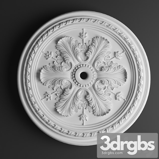 Decorative plaster Torus stil.rozetka art.108 3dsmax Download - thumbnail 1