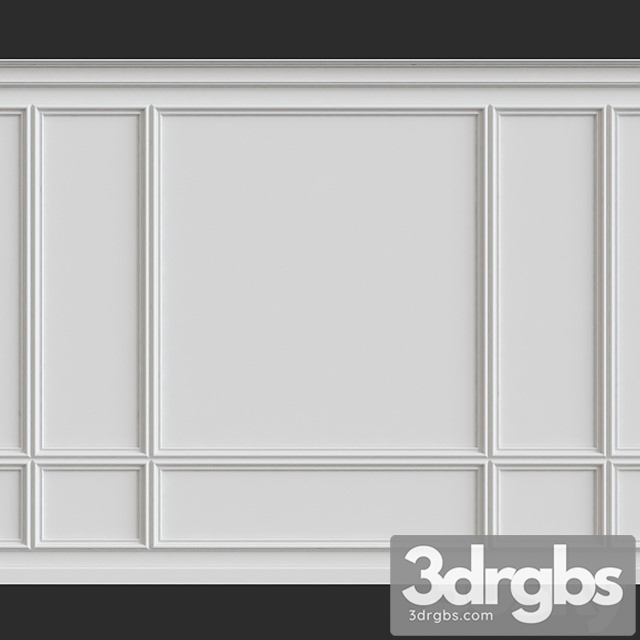 Decorative plaster Wall molding_23 3dsmax Download - thumbnail 1