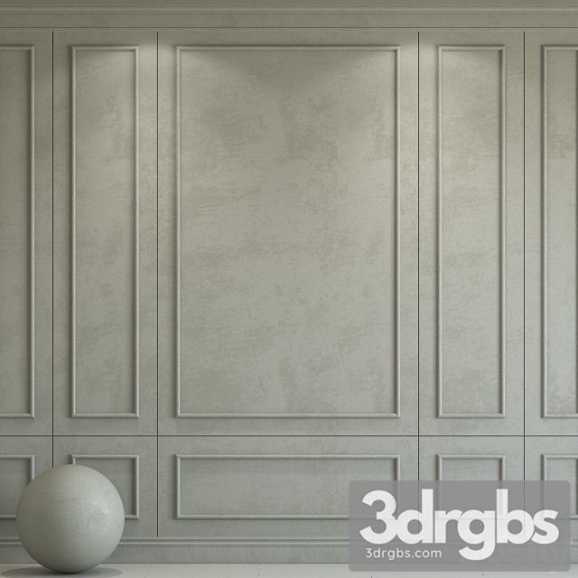 Decorative Plaster With Molding 171 3dsmax Download - thumbnail 1