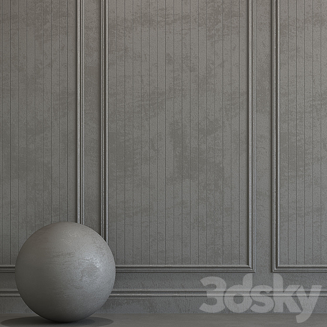 Decorative plaster with molding 182 3DS Max Model - thumbnail 2