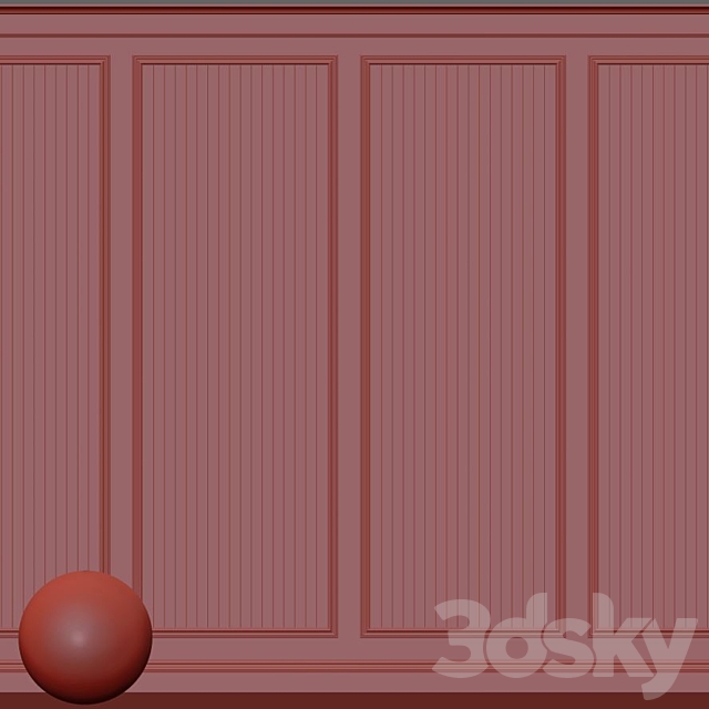 Decorative plaster with molding 182 3DS Max Model - thumbnail 3