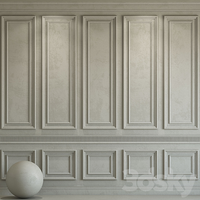 Decorative plaster with molding 184 3DSMax File - thumbnail 1