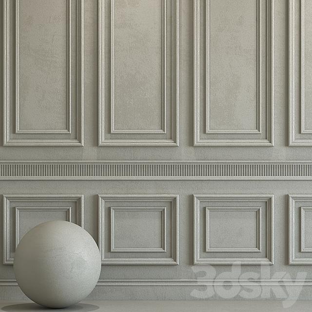 Decorative plaster with molding 184 3DSMax File - thumbnail 2