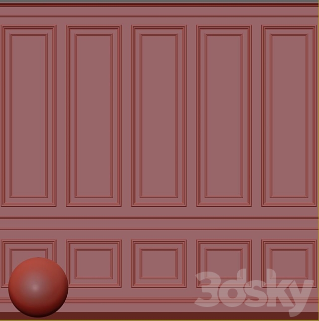 Decorative plaster with molding 184 3DSMax File - thumbnail 3