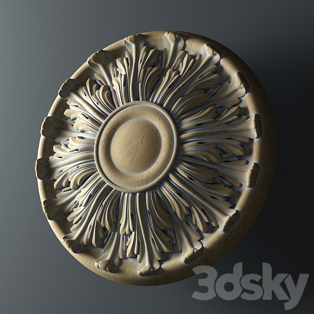 decorative rosettes 3ds Max - thumbnail 1