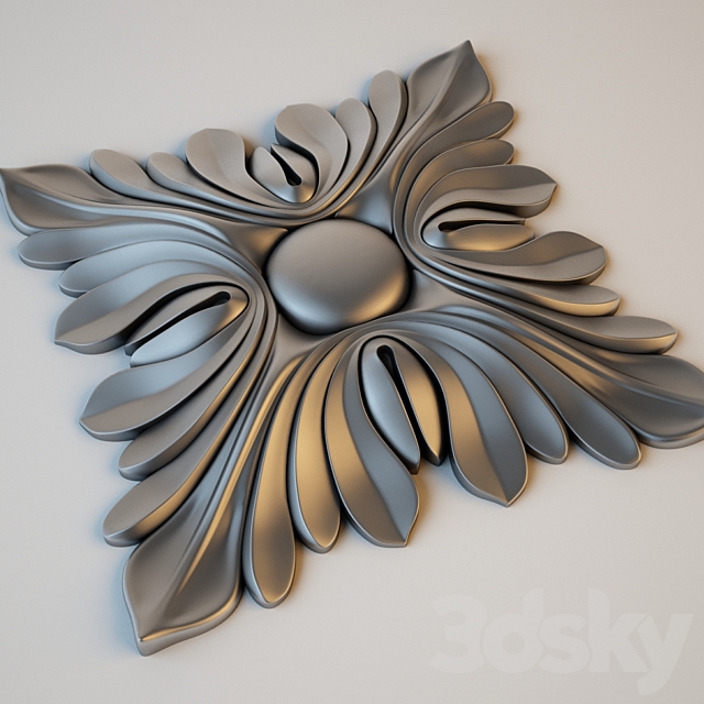 Decorative rosettes 3DS Max Model - thumbnail 2