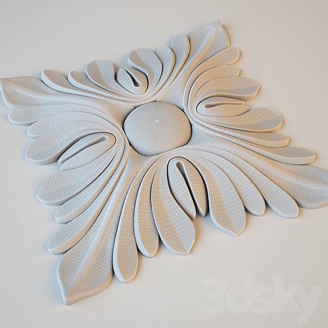 Decorative rosettes 3DS Max Model - thumbnail 3