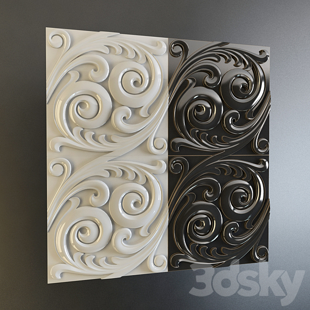 Decorative tiles 724 3ds Max - thumbnail 1