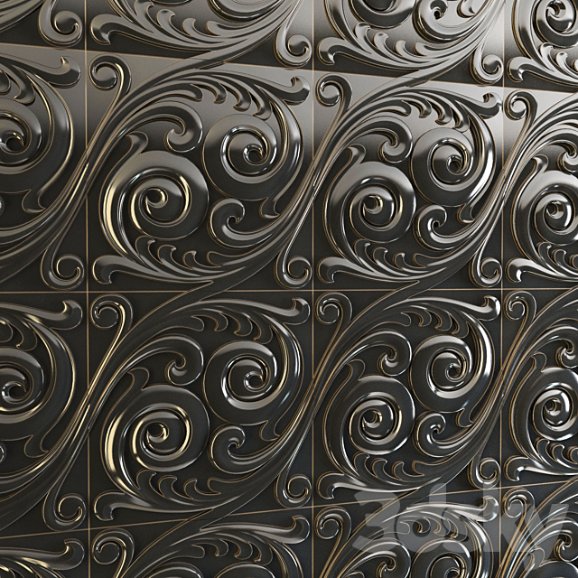 Decorative tiles 724 3ds Max - thumbnail 3