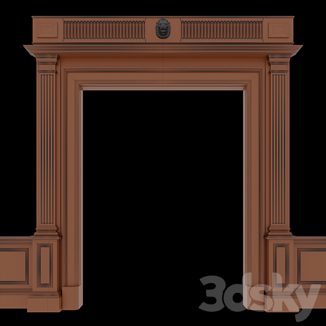 Door portal Clive Christian 3DS Max Model - thumbnail 3