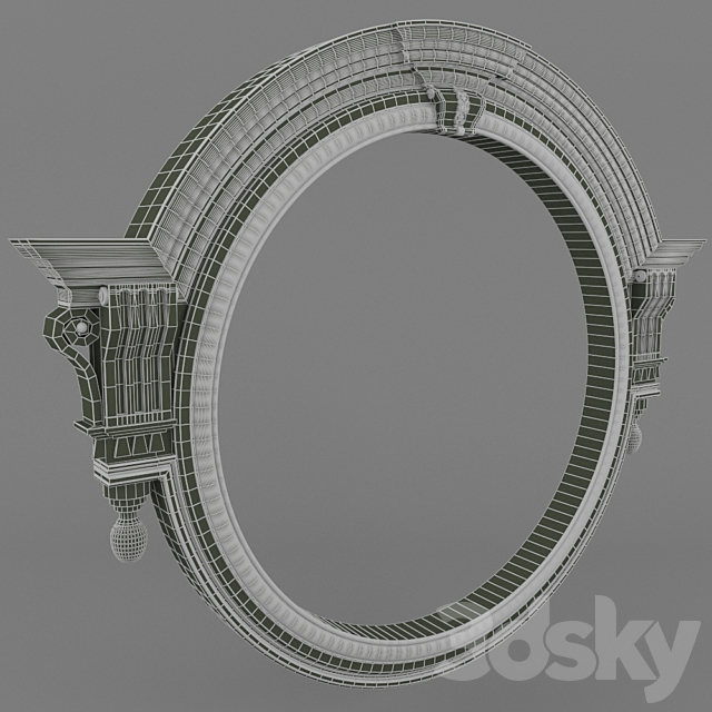 Framing the round window. 3DS Max Model - thumbnail 3